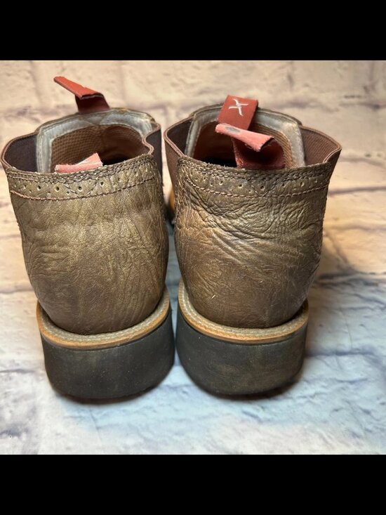 Twisted X Cow Dog Western Boots Mens 9M Brown Leather Comfort Cowboy Slip On main image 5